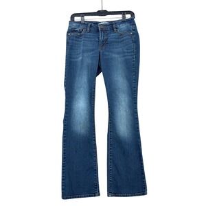 Code Bleu Soho Bootcut Jeans Womens 4P Blue Medium Wash Embroidered Flap Pocket